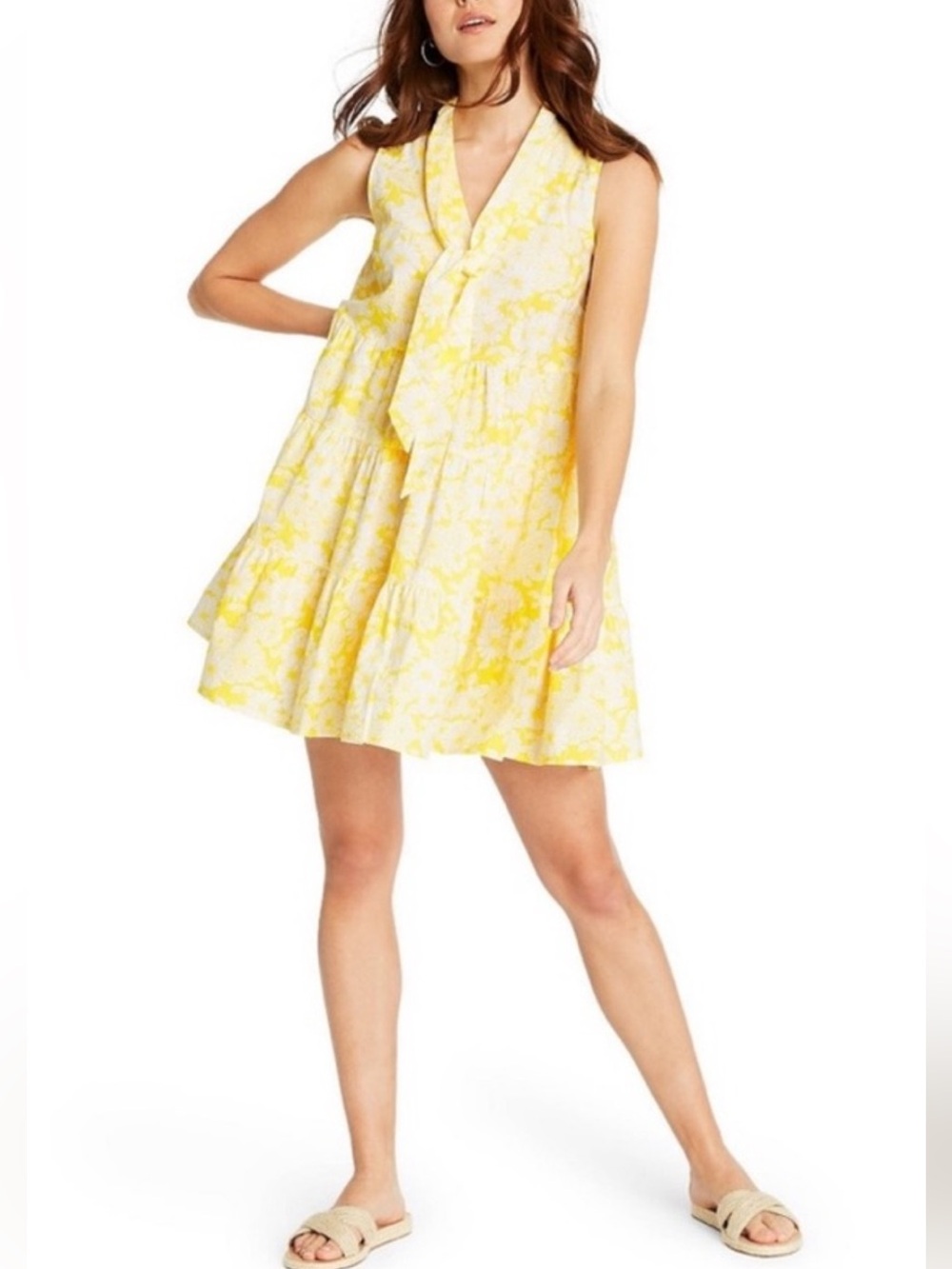 Lisa Marie Fernandez Target Yellow Floral Mini Dress
